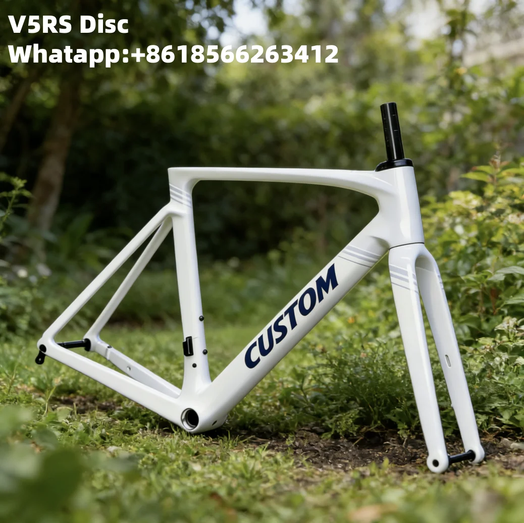 

Новая карбоновая рама для шоссейного велосипеда V5RS с дисковыми тормозами, внутренней проводкой тросов, поддержкой DI2, T1100, для гоночных велосипедов, BSA, с возможностью индивидуальной покраски, DPD.
