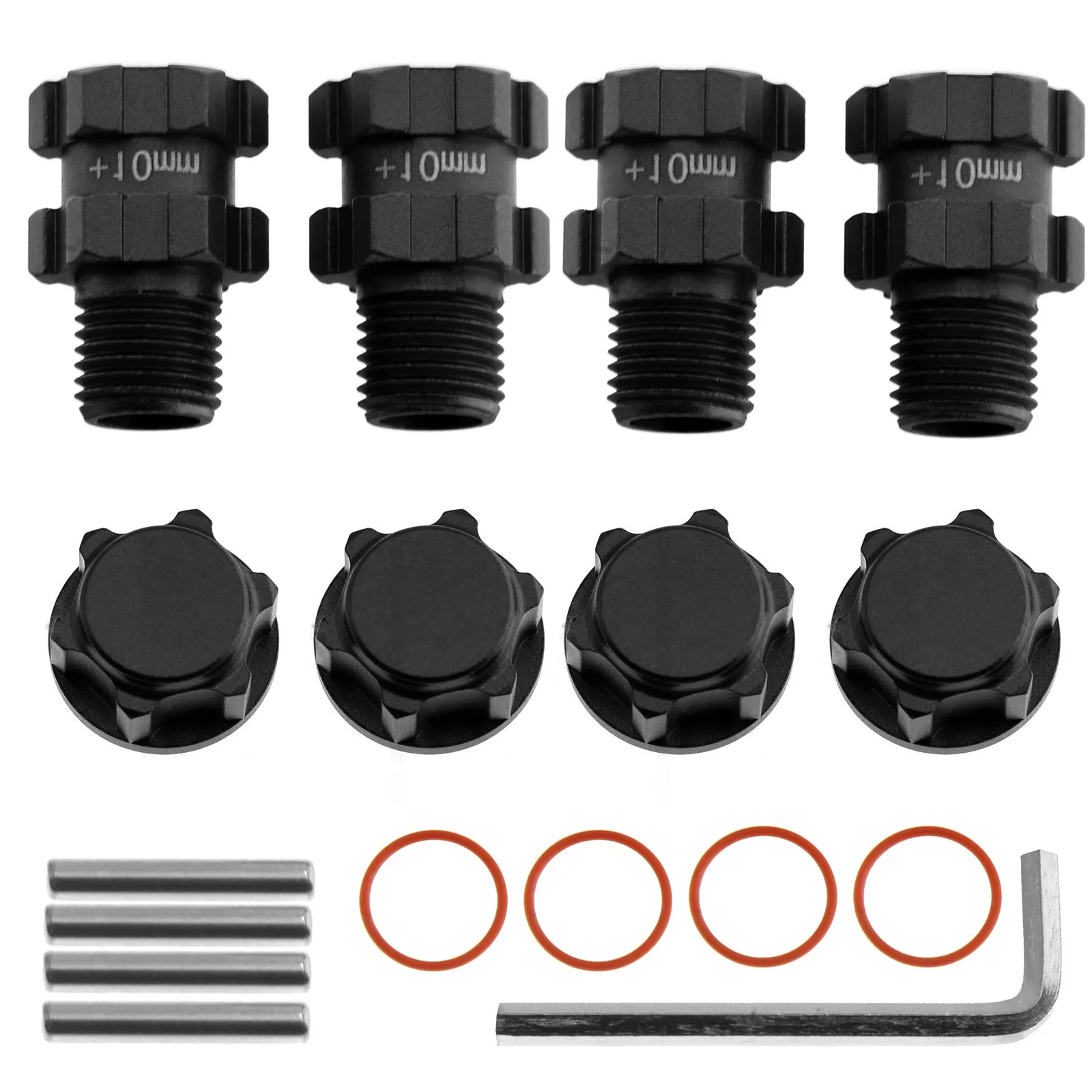 14mm tot 17mm 4 stks/set Metalen RC Onderdelen Wiel Hex Hub Adapter Uitbreiding Voor Senton Voor graniet 4X4 3S RC Auto Spacer Verbredder