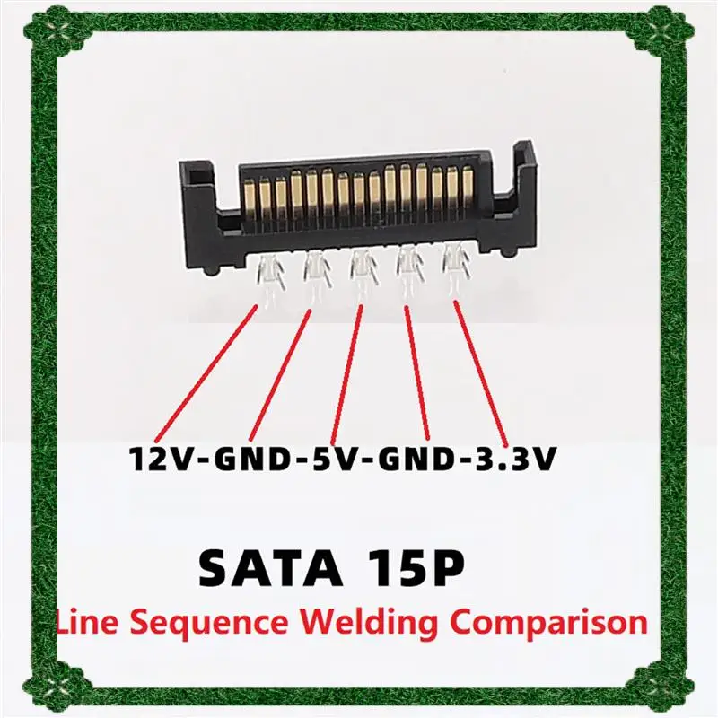 

24-Hour Delivery 100Pair L29-Sata Plug 5 Holes SATA Male SATA Male Socket Serial Port 15P Power Connector Shell Plug And Shell