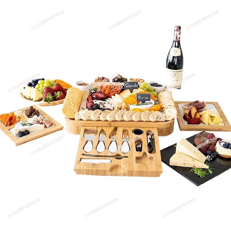 Cutting Plate, Tray, Knife and Fork, Western Dining Plate, Cheese and Cheese Multi Functional Four Drawing Bread, Steak Knife