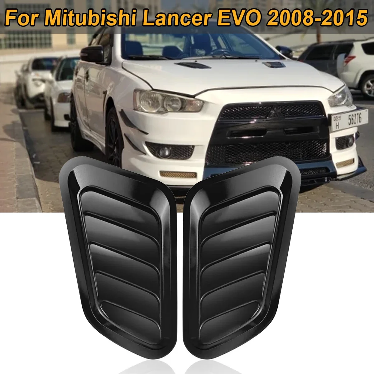 Передняя капота боковая вентиляционная решетка впускная крышка декоративная отделка наклейка Универсальная Для Mitubishi Lancer EVO 2008-2015 автомобильные аксессуары