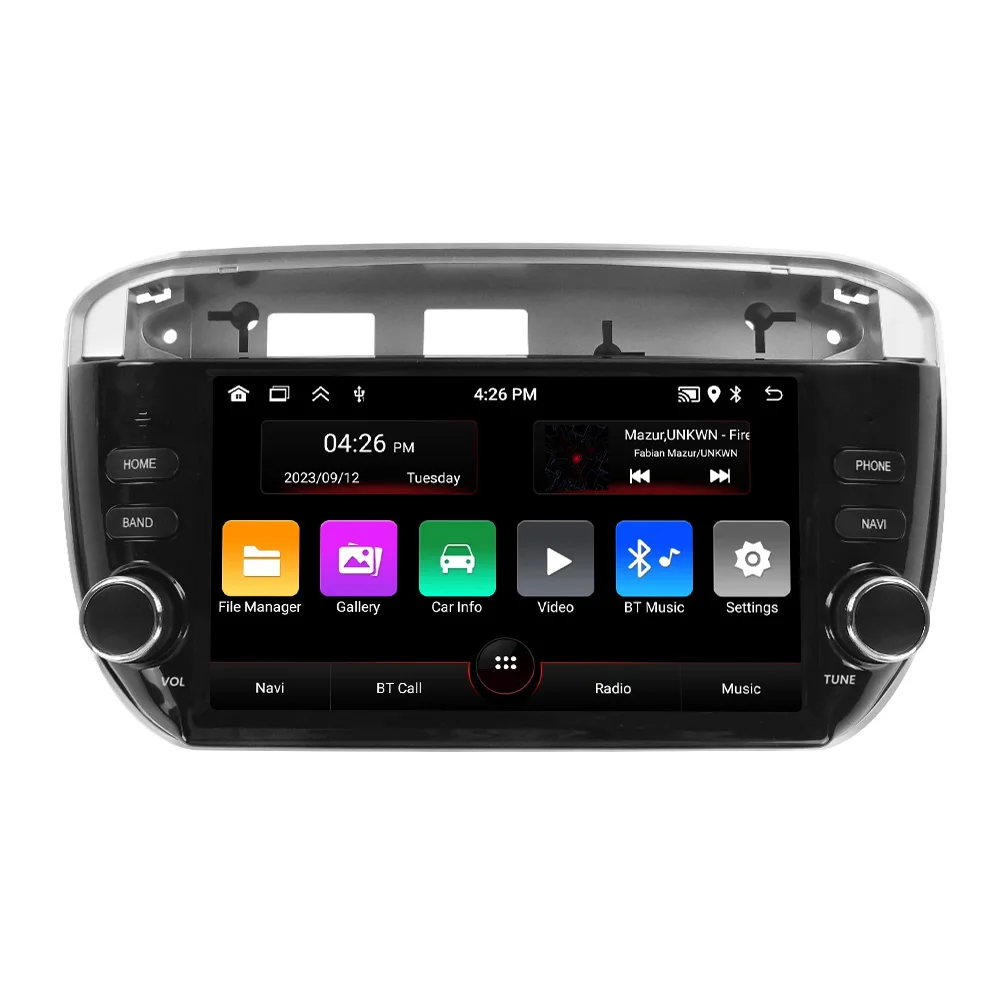MEKEDE 2Din Android Auto Wireless CarPlay Car Radio For Fiat Linea Punto EVO 2012 ~ 2015 Multimedia Player WiFi BT Head Unit