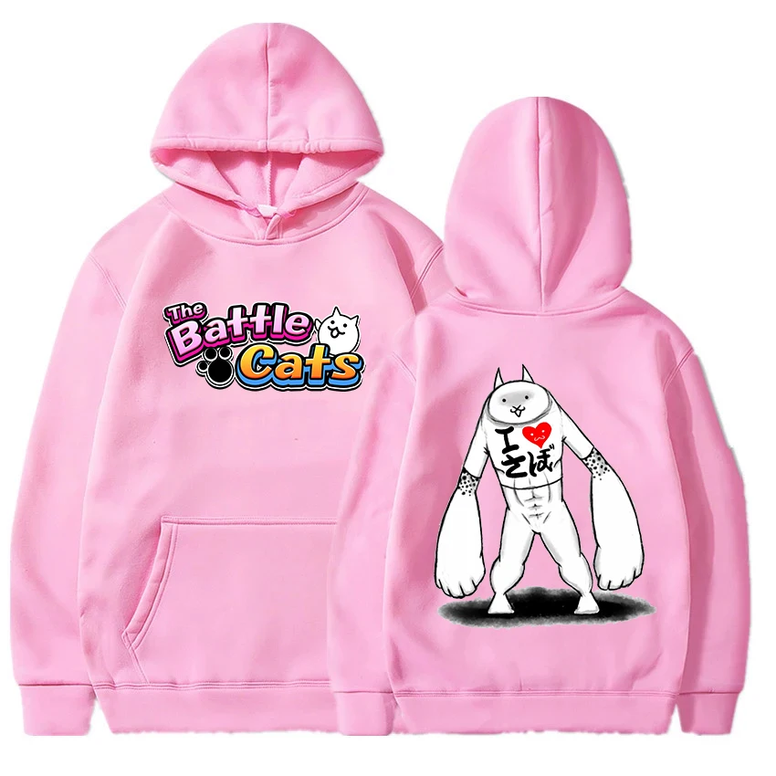 

Autumn New The Battle Cats Hoodies Women Fashion Long Sleeve Pullover Drawstring Hooded Sweatshirt Casual Loose Tops Men Clothes
