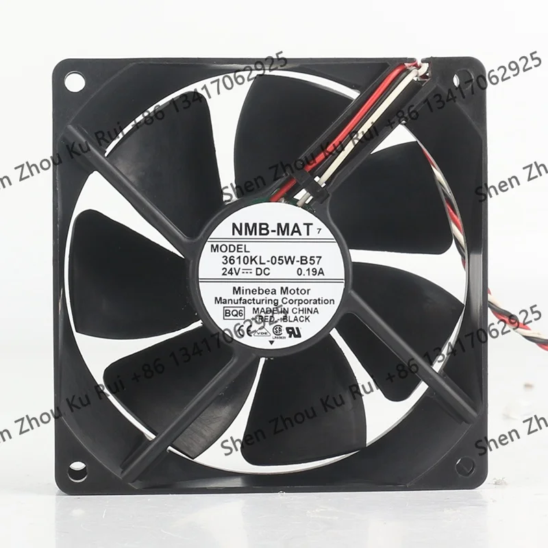 

Original NMB DC 24V 0.19A AC EC 9025 Mute double ball 90X90X25MM converter Three-wire 9CM 3610KL-05W-B57 cooling fan