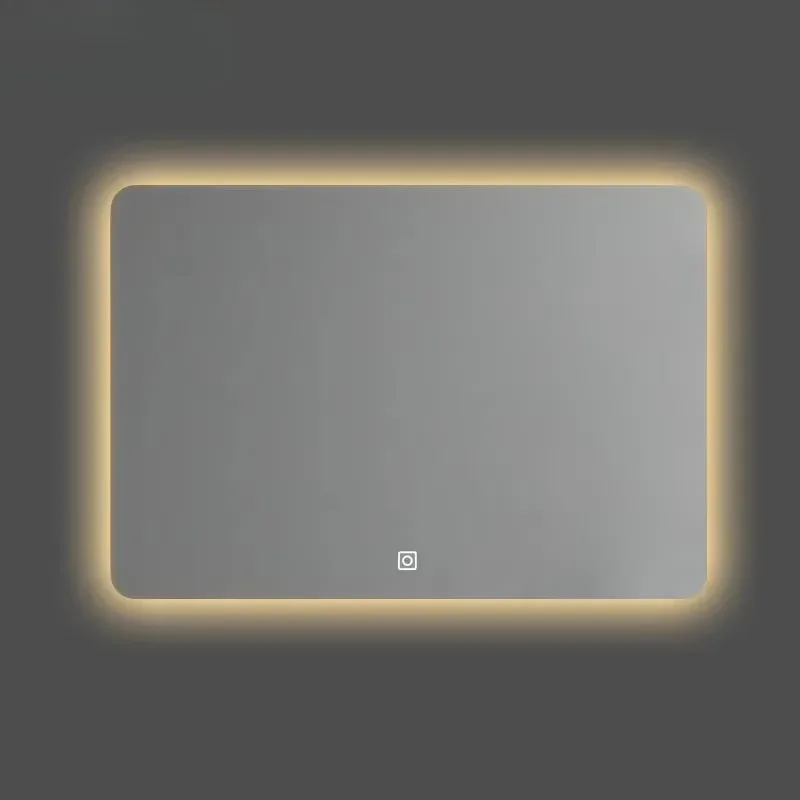 80*60 Led Spiegel Modern Bathroom Led Wall Mirror Rectangle Hotel Frameless Smart Mirror