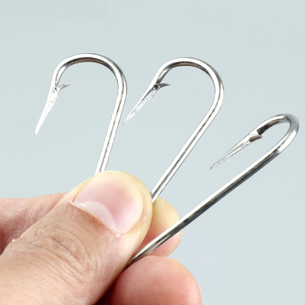 Picture 4: 10pcs Fishing Hooks Stainless Steel Round Haddock Hooks