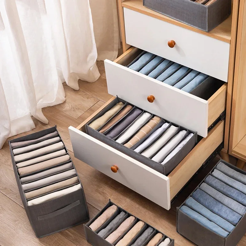 Denim and Sweater Storage Container - Convenient Home Organizer Bag for Sorting Clothes - Perfect Dormitory Storage Box