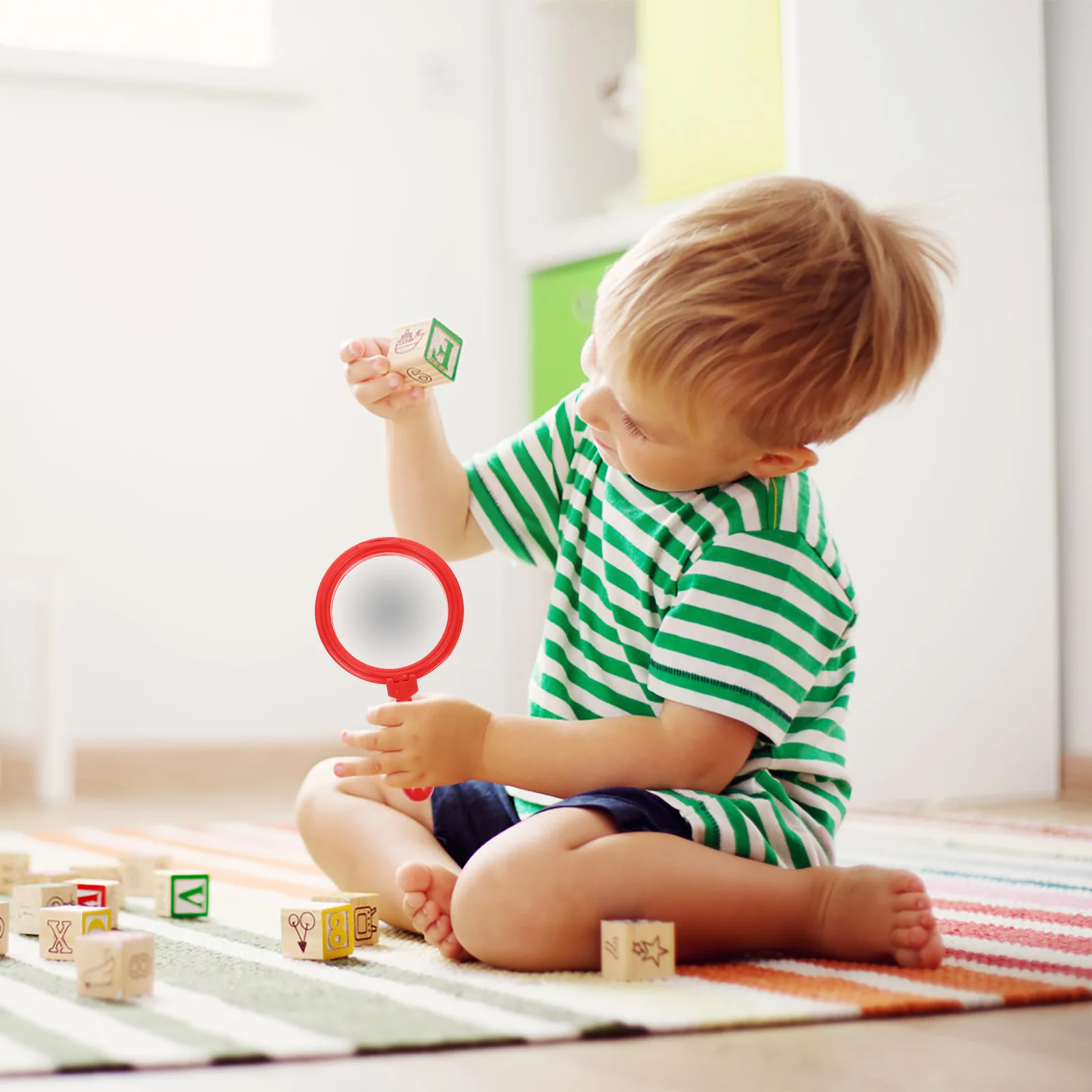 

1pc Portable Magnifying Glass Kids Students Acrylic Lens Lightweight Durable Learning Tool Outdoor Observing Teaching Apparatus