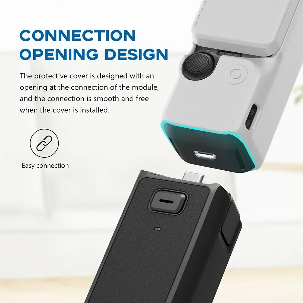 Silicone Case Protective Cover Anti-Scratch Protective Housing Shell Suitable for DJI Osmo Pocket 3 Gimbal Lens Cap - Image 5