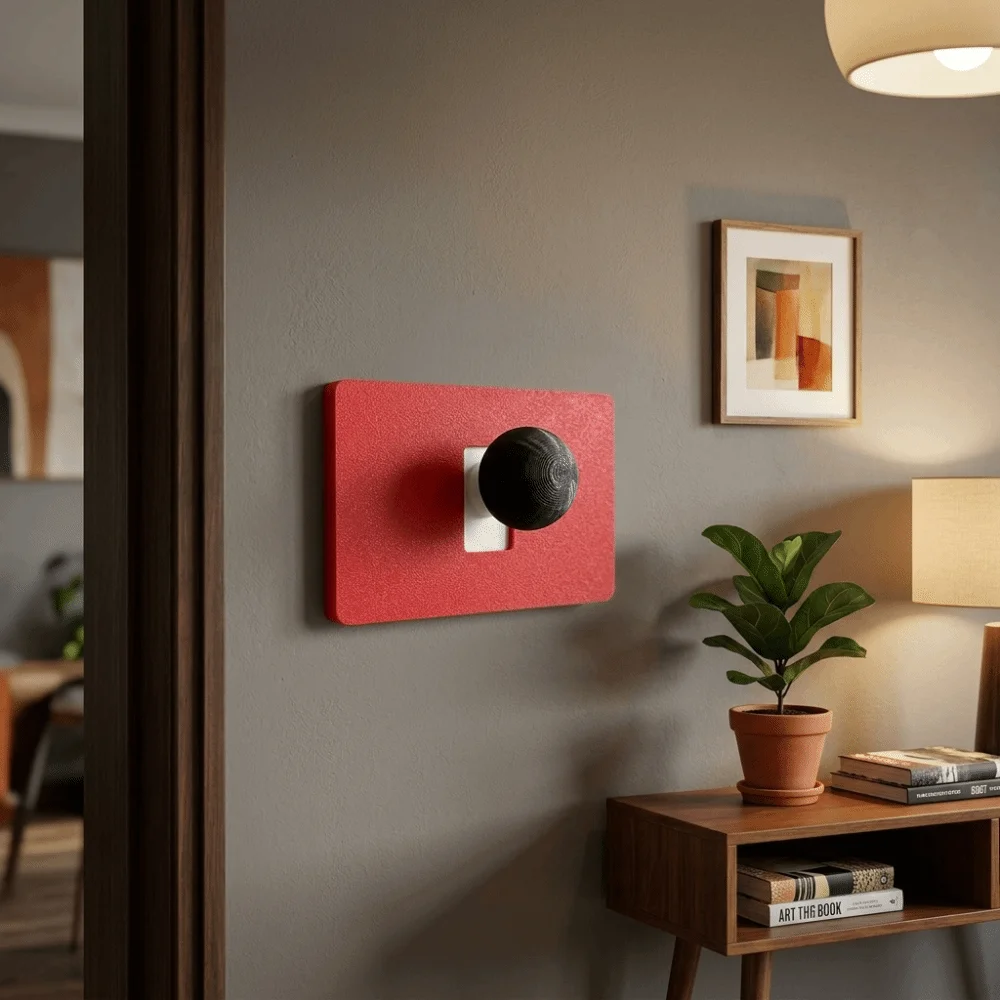 3D Printed Wall Switch Cover Handle Style Dustproof Switch Protector Easy To Clean Sturdy Material Wall Ornament Living Room