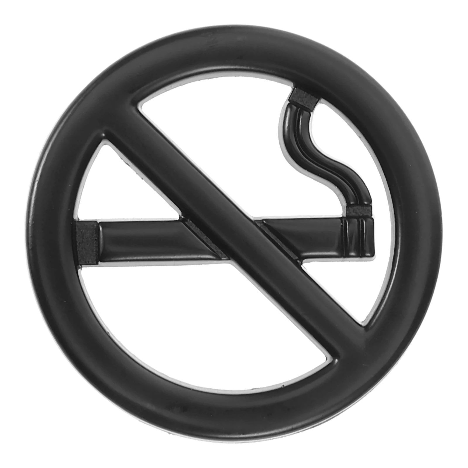 No Smoking Metal Labels 3D Decals for Vehicles Self Adhesive Car Stickers Signs Metal Construction Easy Install