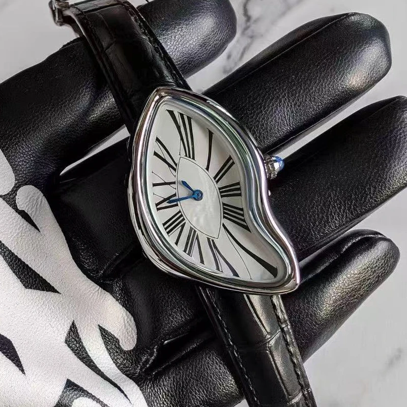 High quality leather strap for opposite sex y2k watches, quartz men's watches for high-end retro and versatile use No logo