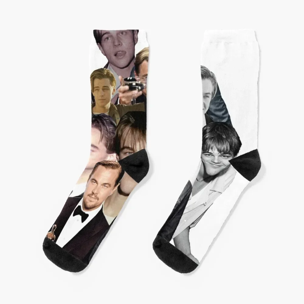 

Leonardo Dicaprio collage Socks Toe sports basketball custom Socks Women Men's