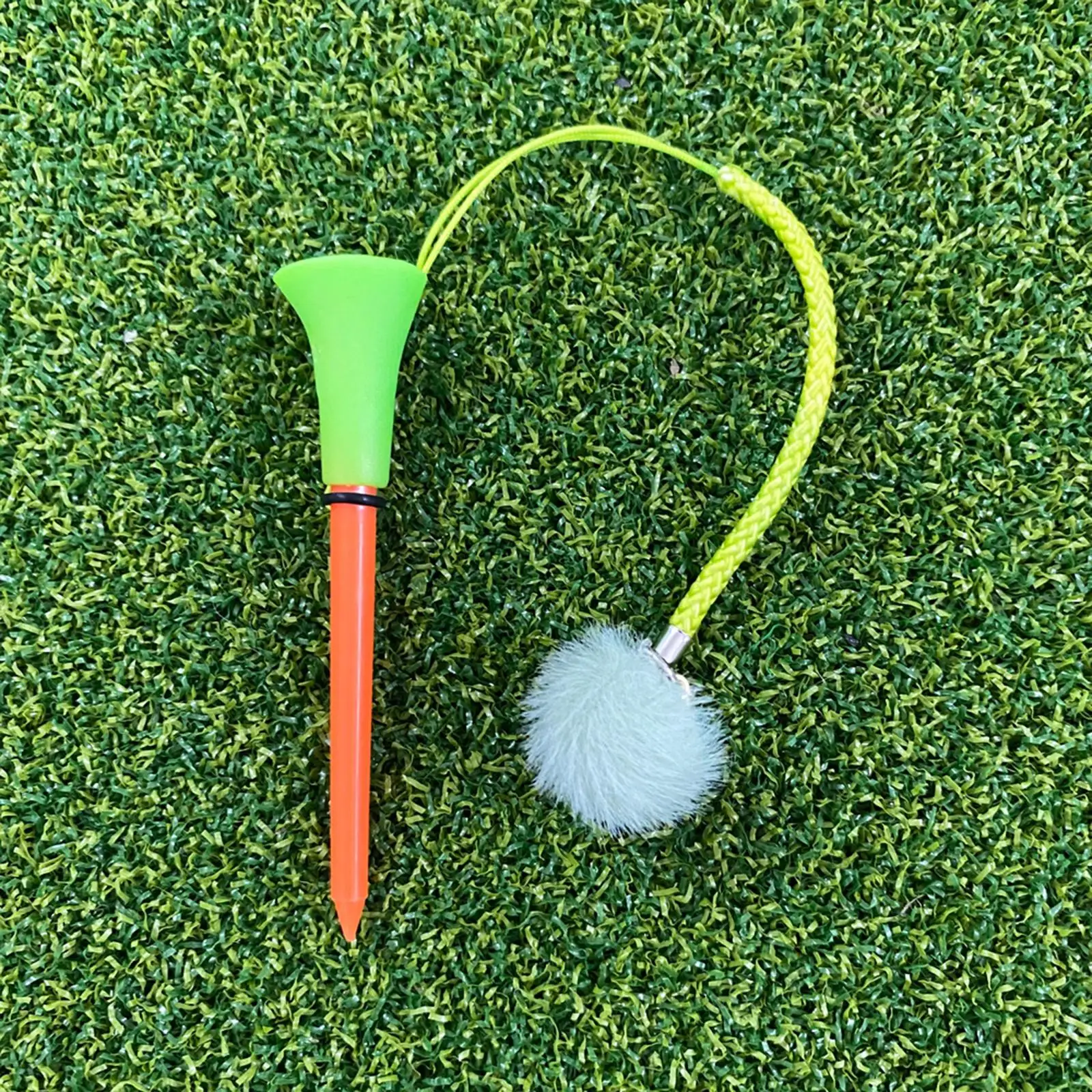 Golf Tee Rope Attached Anti Lost Plastic Ball Stand Sharp Insert Stable Pack for Outdoor Practice and Driving Range