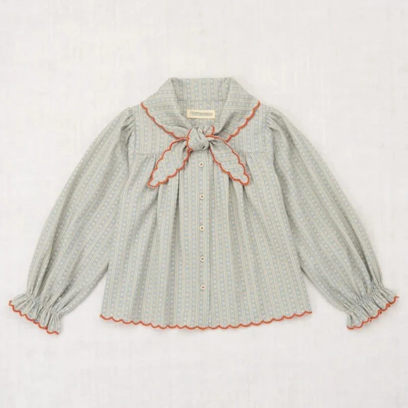 T-shirt à manches longues en dentelle florale pour filles, 25 ans, automne/hiver, MP