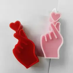 New Love and Heart Gesture Fondant Cake Silicone Mold Handmade Chocolate Cake Baking Mould, Resin Epoxy Silicone Molds