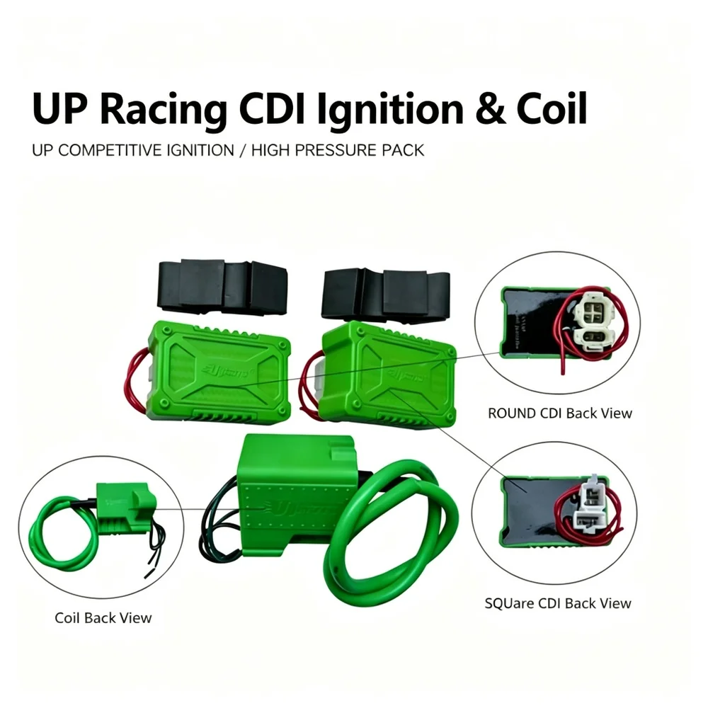 UPMOTO Racing CDI Ignition Coil Kit DC 12V Unlimited Speed for 250cc Air Cooled Dirt Pit Bike Off Road Motorcycle Bosuer Huayang