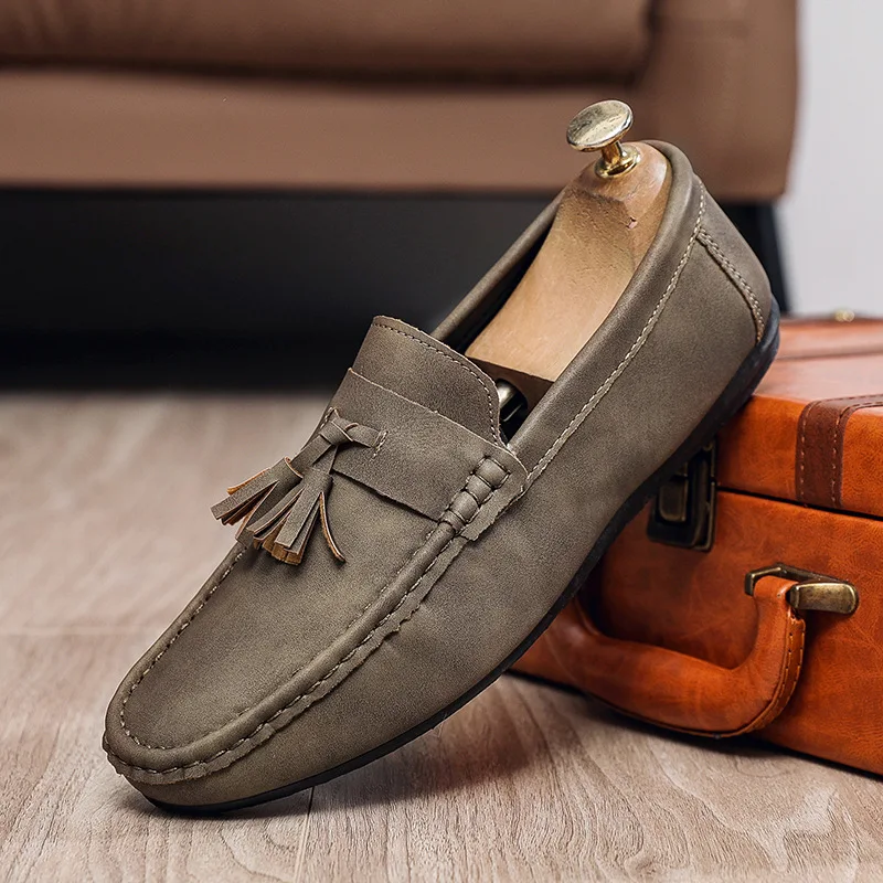 Outdoor Fashion Men's Casual Shoes Comfortable Male Loafers Non-slip Walking Sneakers Breathable Flats Driving Shoes Lazy Shoes