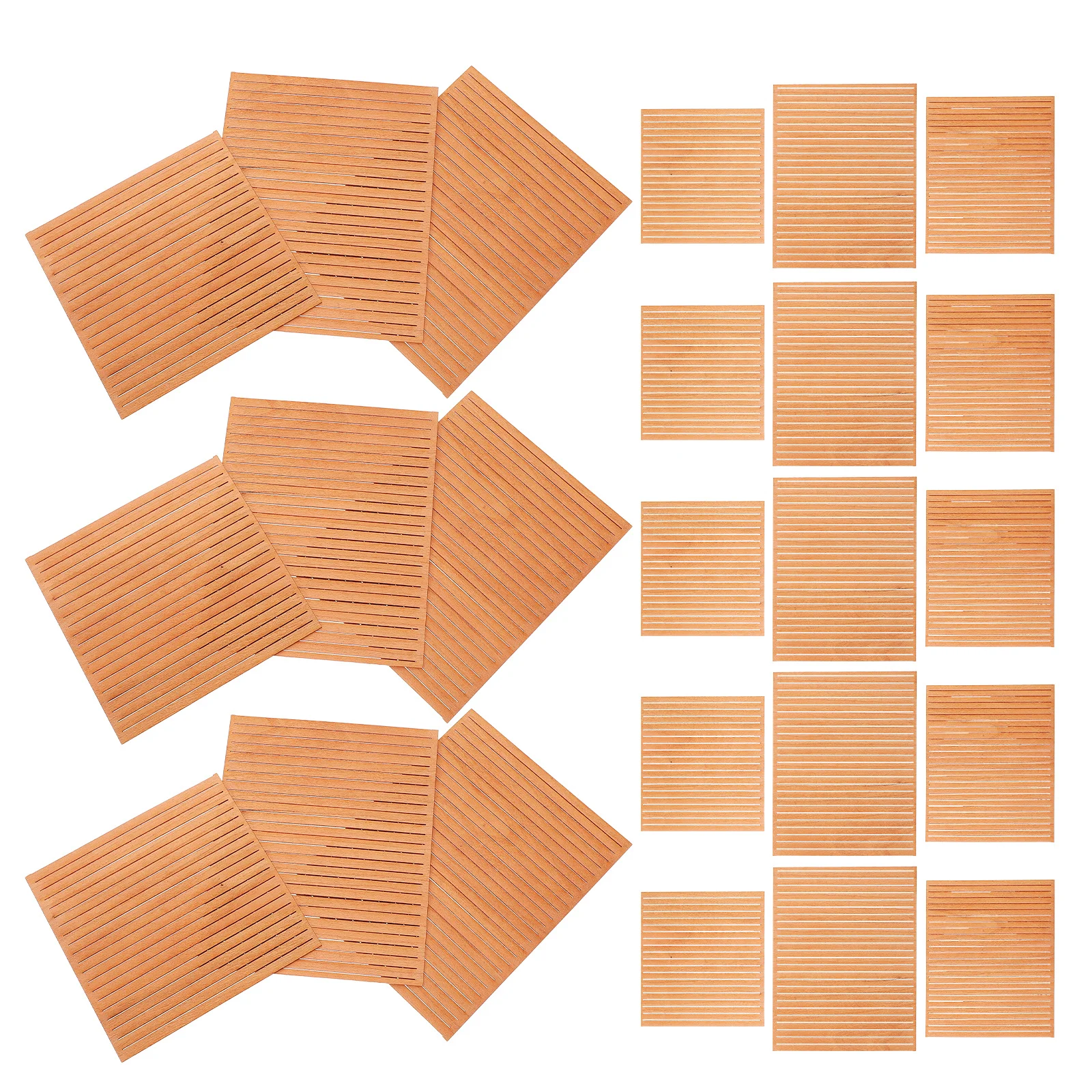 

80Pcs Solid Wood Strips for DIY Mini Boat Decking Resistant to Warping Long-Lasting Performance Tiny Wood Decking