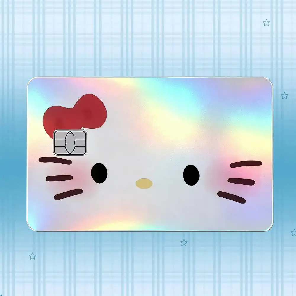 H-Hello Kitty Laser-Holografischer Karten-Skin-Aufkleber für Kredit- und Debitkarten – 4 Stück/Set, wasserfester, kratzfester Schutz – Detail 12