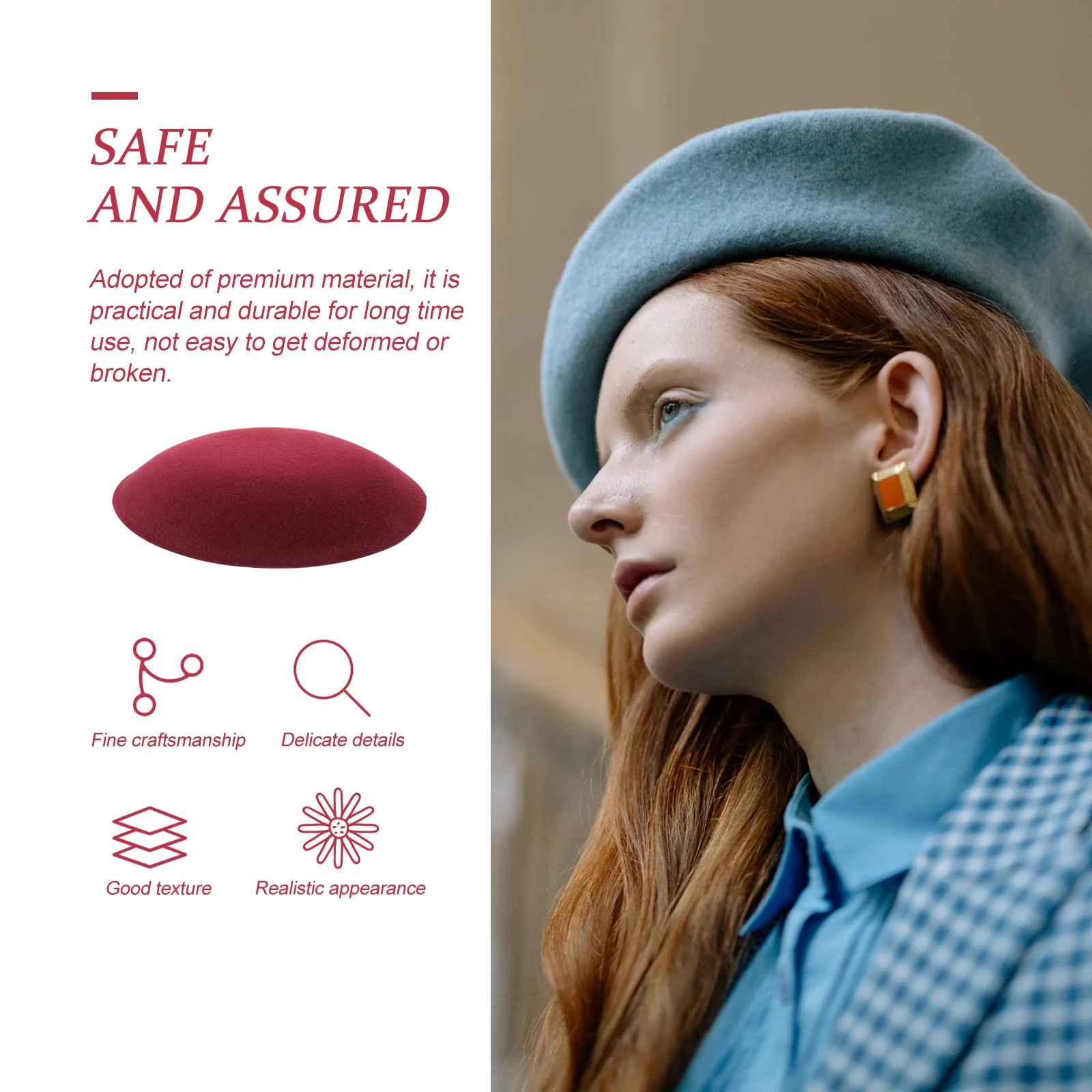 

2 Pcs Girl Hat Making Accessories Hair Beret DIY Round Base Fascinator Millinery Travel