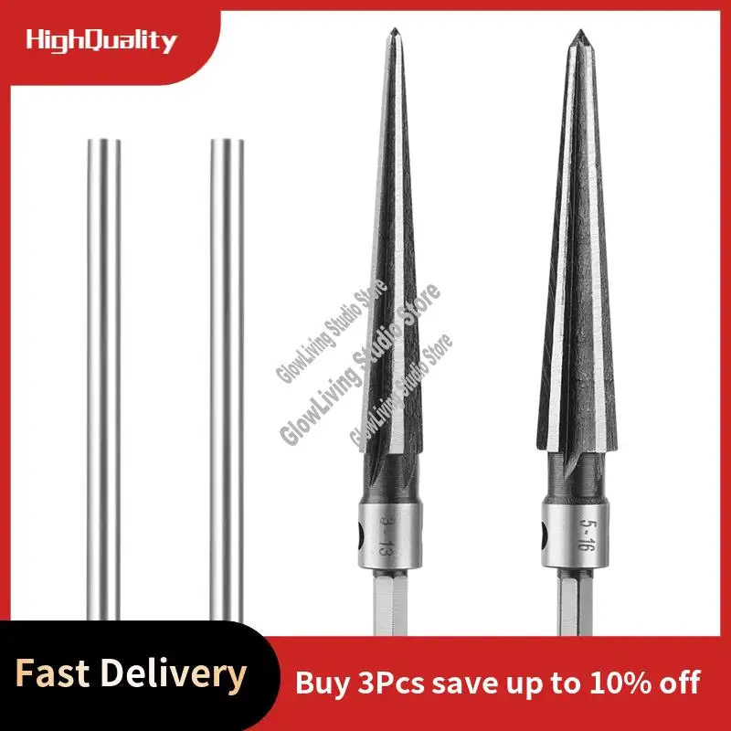

2Pcs T Handle Tapered Reamer Tool, 3-13Mm (1/8-1/2 Inch) & 5-16Mm(1/2-5/8 Inch) Bridge Pin Hole Hand Reamer Tool-A50M