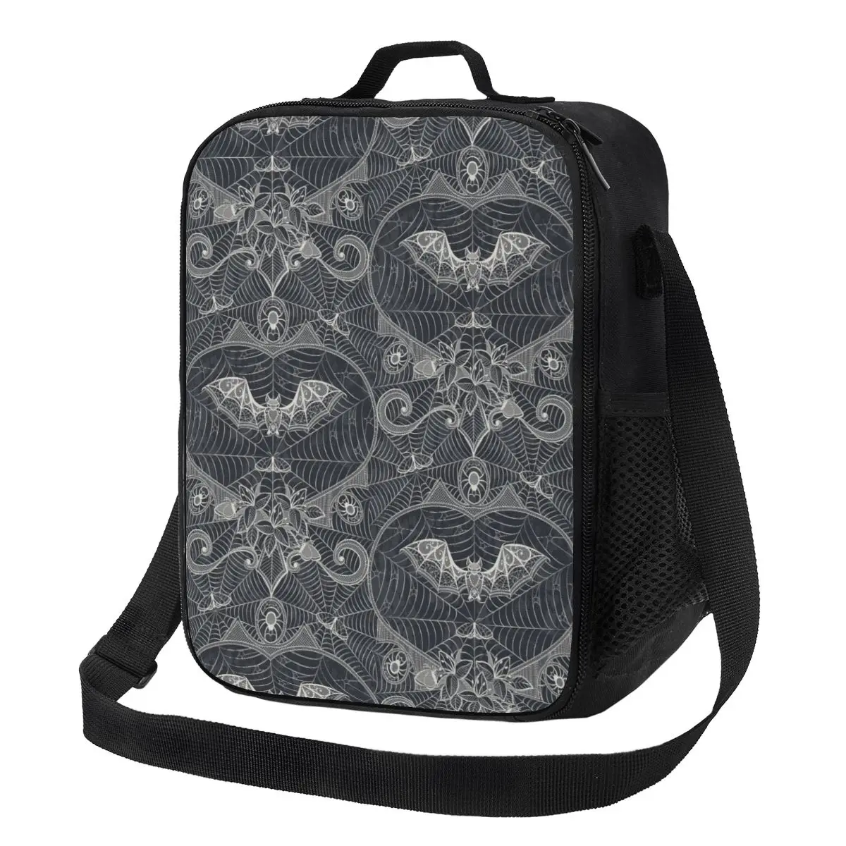 Gothic Spider Web Insulated Lunch Bag for Work School Portable Thermal Cooler Lunch Box Women Children