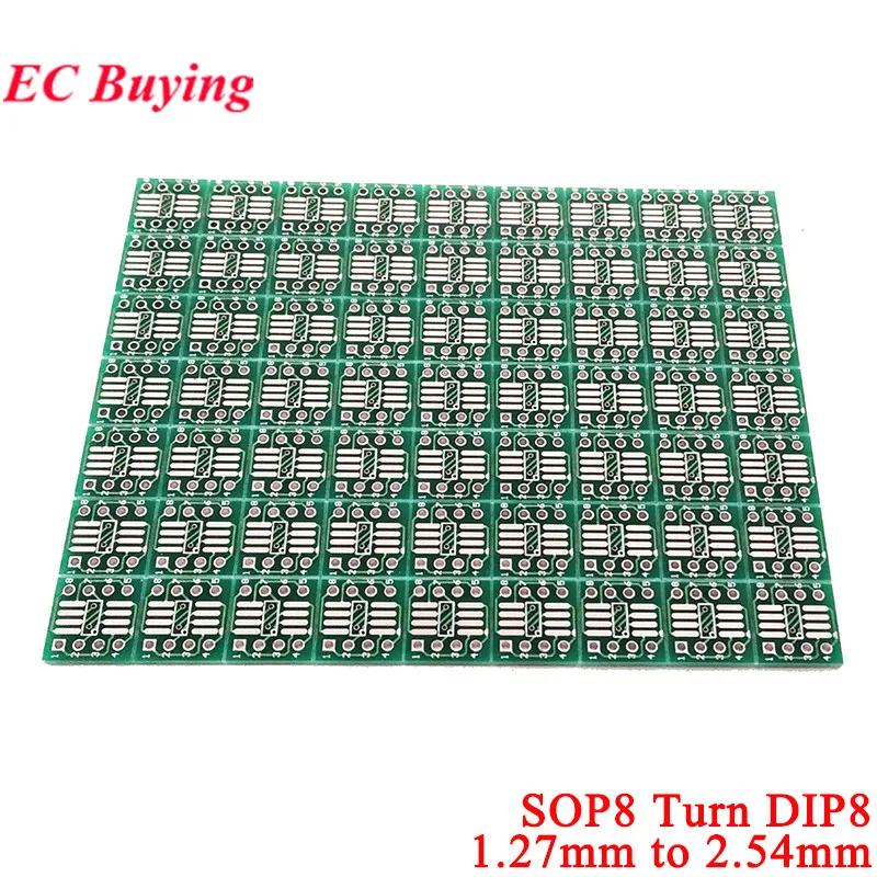 50szt/5szt Adapter SMD do DIP Pin TSSOP8 SSOP8 SOP8 do DIP8 PCB SOP-8 SOP Transfer Board IC Test Plate 2.54mm 0.65mm 1.27mm