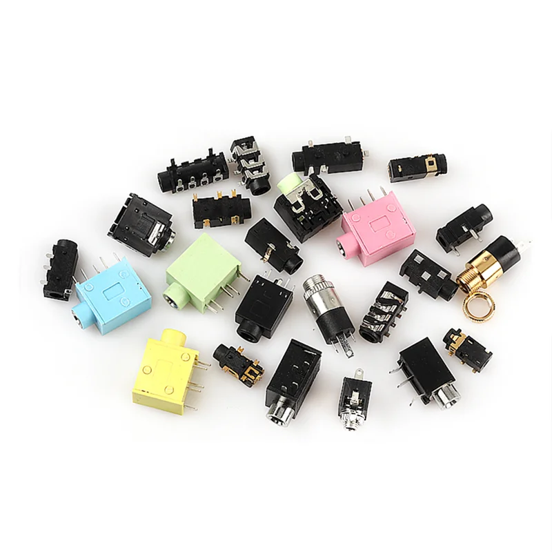 5Pcs 3.5mm Audio Jack Socket, PJ-325/PJ-320 Stereo Headphone Female Connector, 5-Pin Dual Channel AV Port for DIY Electronics