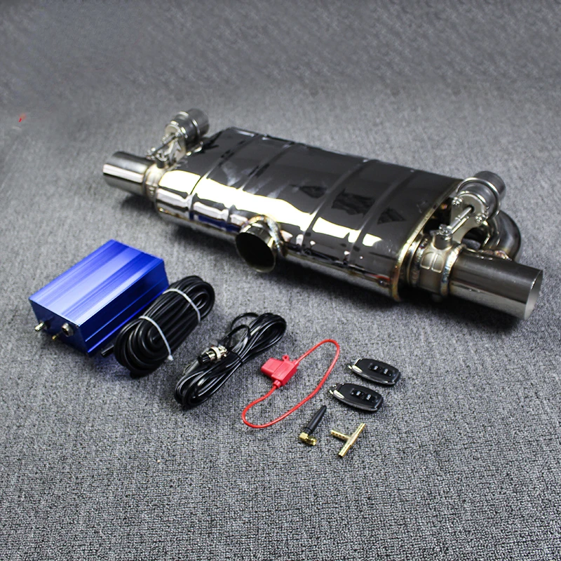 Universal Car vacuum Exhaust Cutout Valve Muffler with Remote Controller