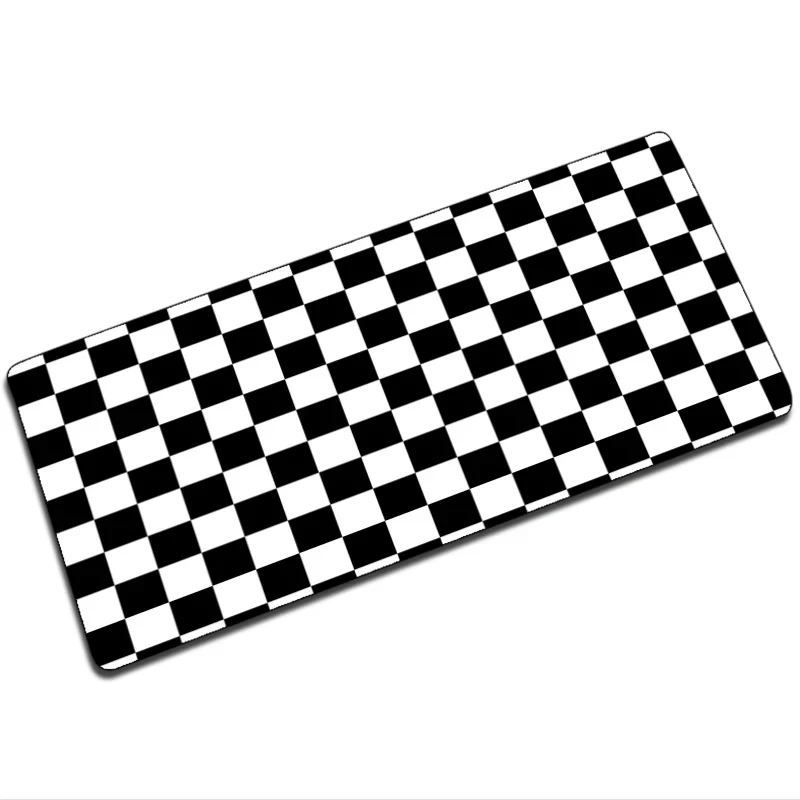 Black and White Checkered Mousepad Gamer Gaming Laptops Mausepad Mouse Pad Computer Mouse Ped Pc Accessories Rubber Mat Deskmat