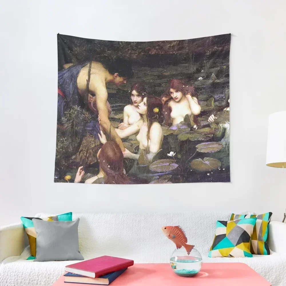 HYLAS AND THE NYMPHS - WATERHOUSE Tapestry Outdoor Decor Custom Tapestry