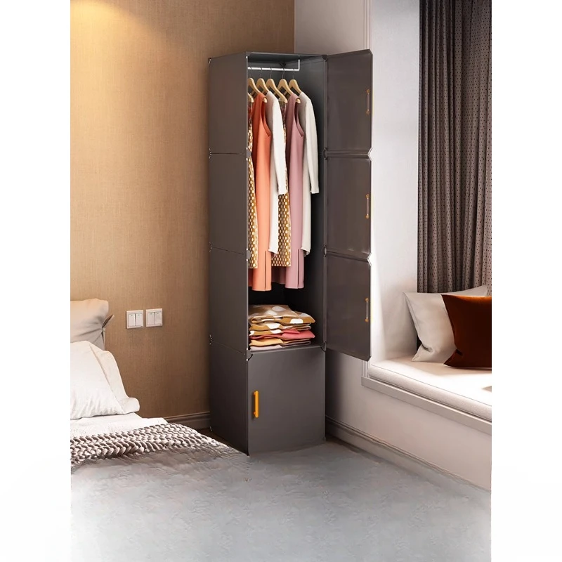 

Simple wardrobe rental room, home bedroom, modern single person dormitory, assembled small wardrobe, sturdy and durable storage