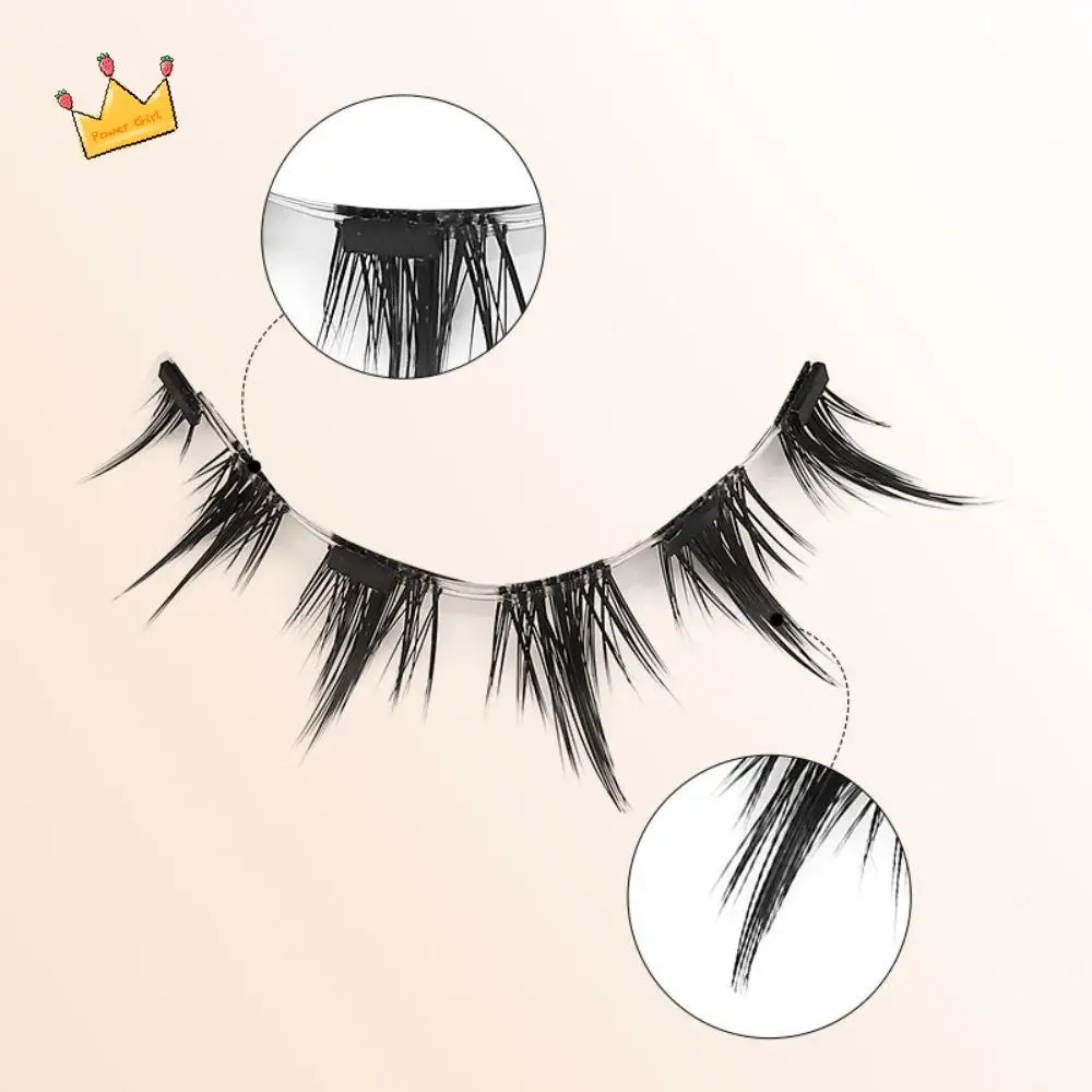 Mignon doux magnétique faux cils sans colle sans colle réutilisable Extension de cils pince vaporeux double magnétique cils dame