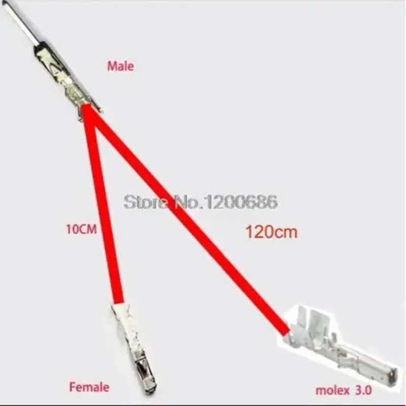 120CM 24AWG Male Female 963715 MQS 963715 A124362 CT-ND customization MSQ extension cable wire harness