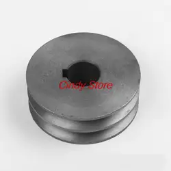 Poulie à Courroie en V de Type A/B à Double Fente, Moteur, Matériau en Fonte, Dia 50mm-100, Accessoires pour Outils Électriques, 1 Pièce