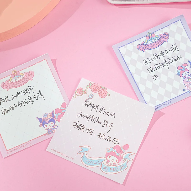 Imagem -04 - Sanrio Notebooks com Kuromi Melody dos Desenhos Animados Memo Pad Escritório e Material Escolar Papelaria Estudante Atacado 16 Pcs Box