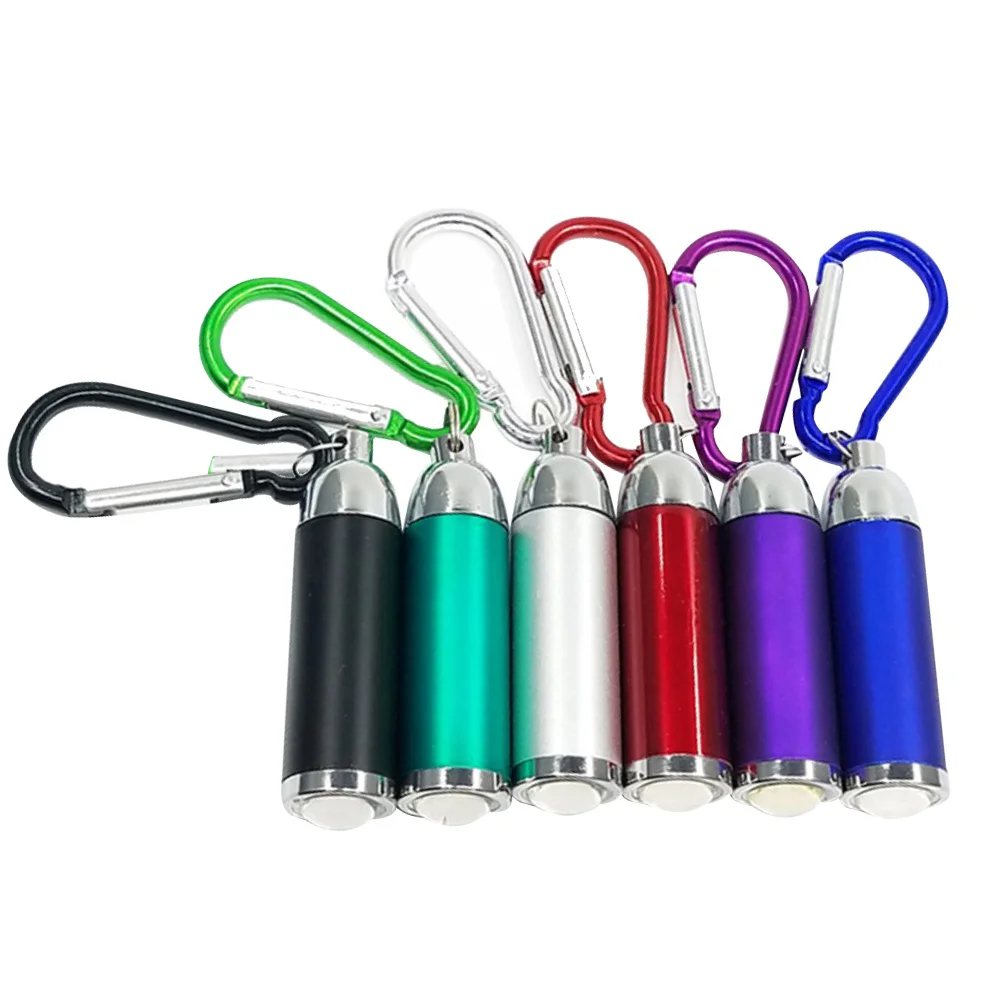 

6pcs Carabiner Flashlight Keychain Mini Keychain Flashlight LED Light Outdoor Tool (Mixed Color) LED Flashlight Carabiner