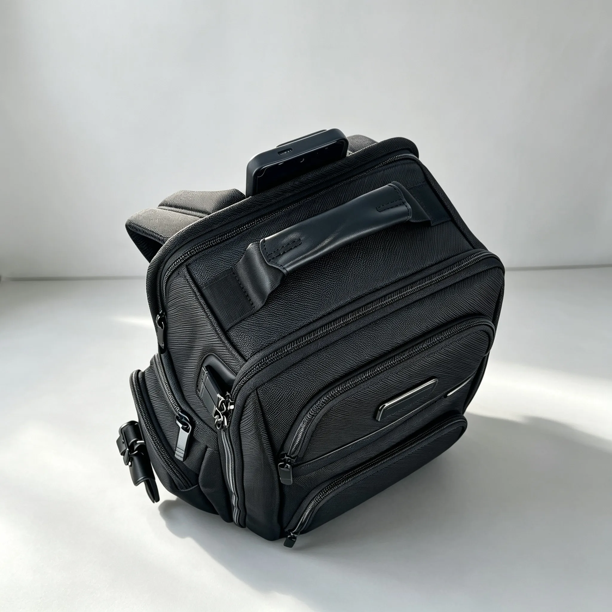 Men’s Stylish Versatile Nylon Backpack, Large Capacity Outdoor Travel Rucksack Casual Hiking Daypack view 6