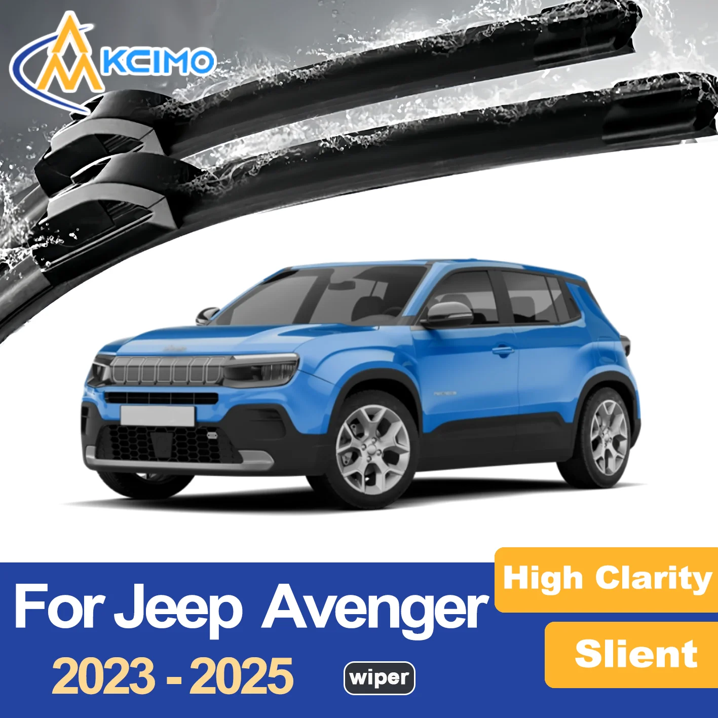 

Premium Wiper Blades for 2023-2025 Jeep Avenger Streak Free Durable Ideal for Clear Visibility