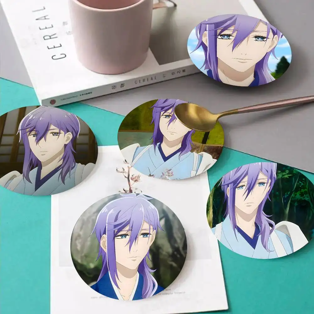 1pc Yukari The Demon Prince Of Momochi House Wooden Coaster Colour Printing Cup Mat Home Desk Decoration Gifts