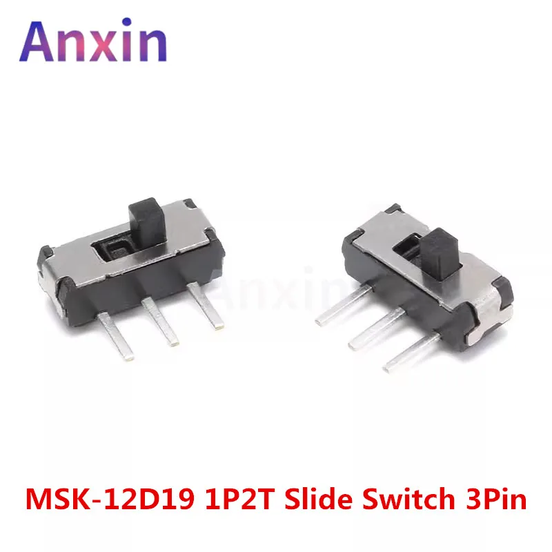 

20PCS Toggle Switch MSK-12D19(1P2T) Side Toggle Switch Handle Height 3mm 3 Feet 2 Gears
