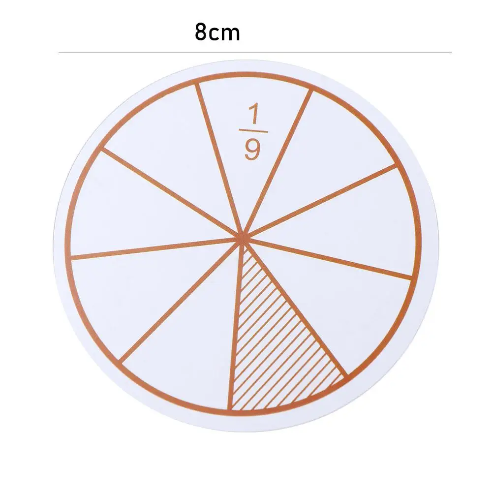12pcs Fractions Mathematics Teaching Resources EVA Round Shape Fractions Instrument Montessori Educational Math Toy Learn Tool