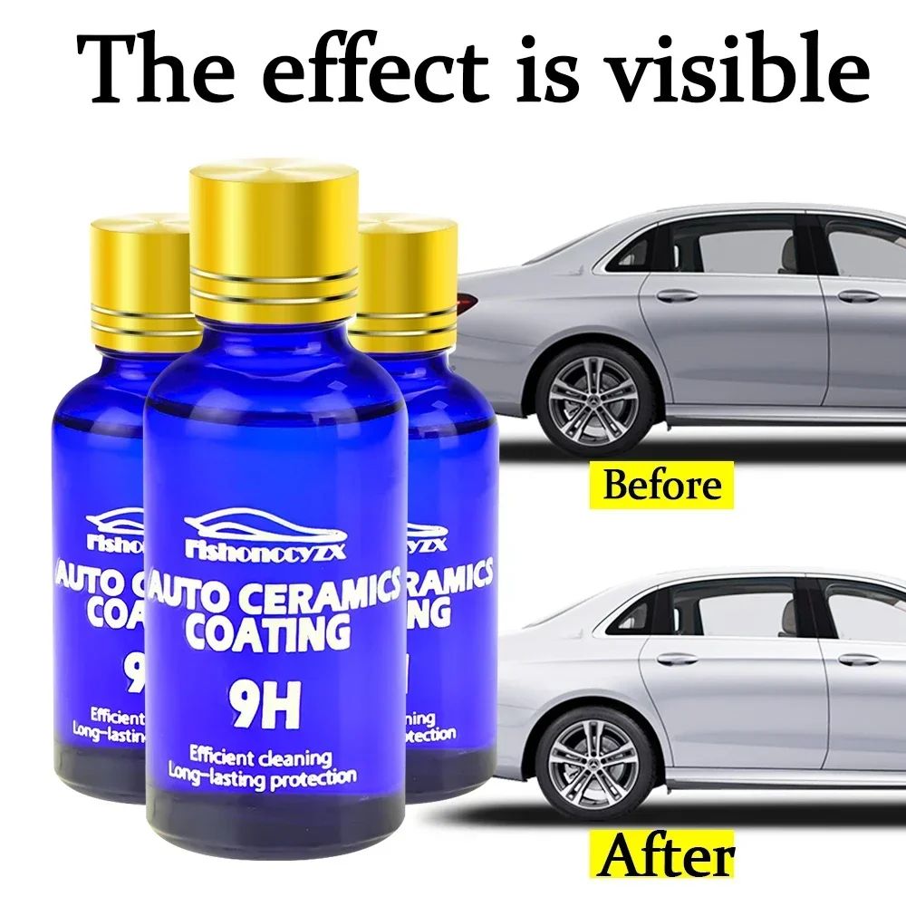 3Pcs 9H Car Plated Crystal Ceramic Coating Super Hydrophobic Glass Polishing Coating Set Without Box Car Paint Maintenance Fluid