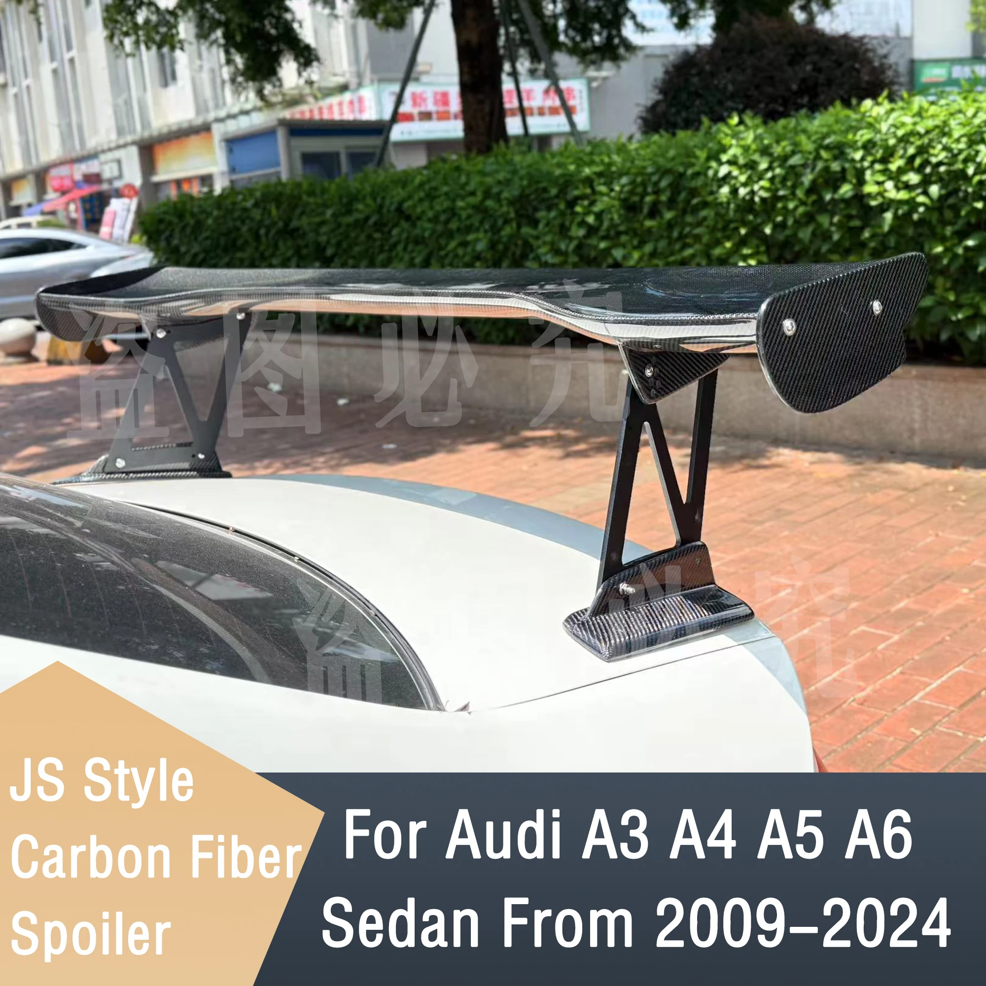 

For Audi A3 A4 A4L S4 RS4 B8 B8.5 B9 A5 A6 C7 sedan car rear wing spoiler GT type high-quality carbon fiber rear trunk spoiler