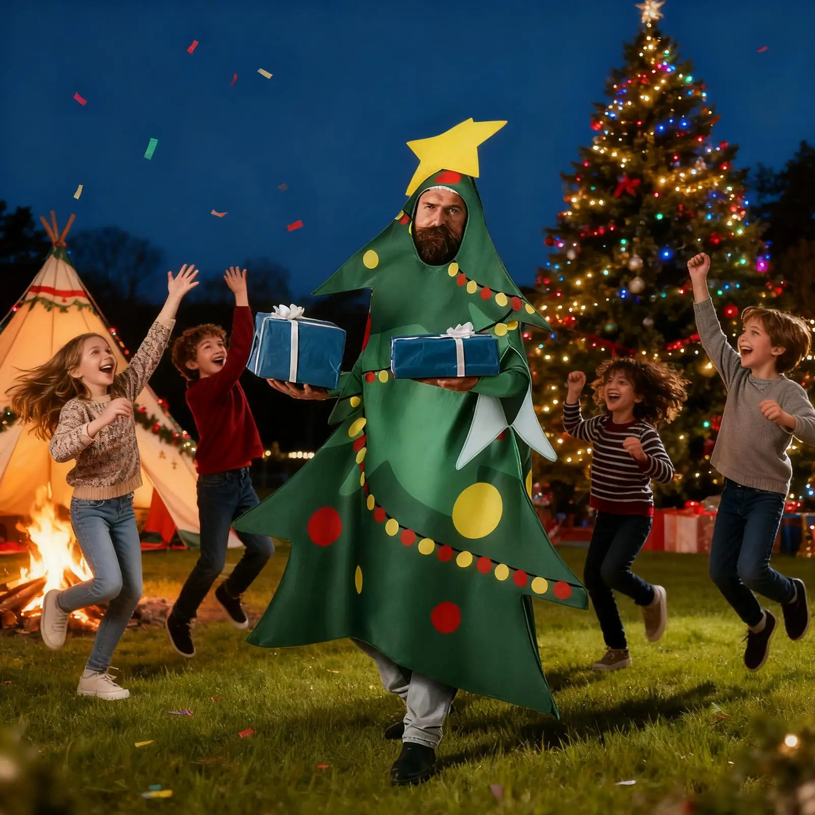 

Костюм для рождественской елки, забавная дышащая рождественская елка, одежда для косплея для взрослых, для сцены, дня рождения, парня