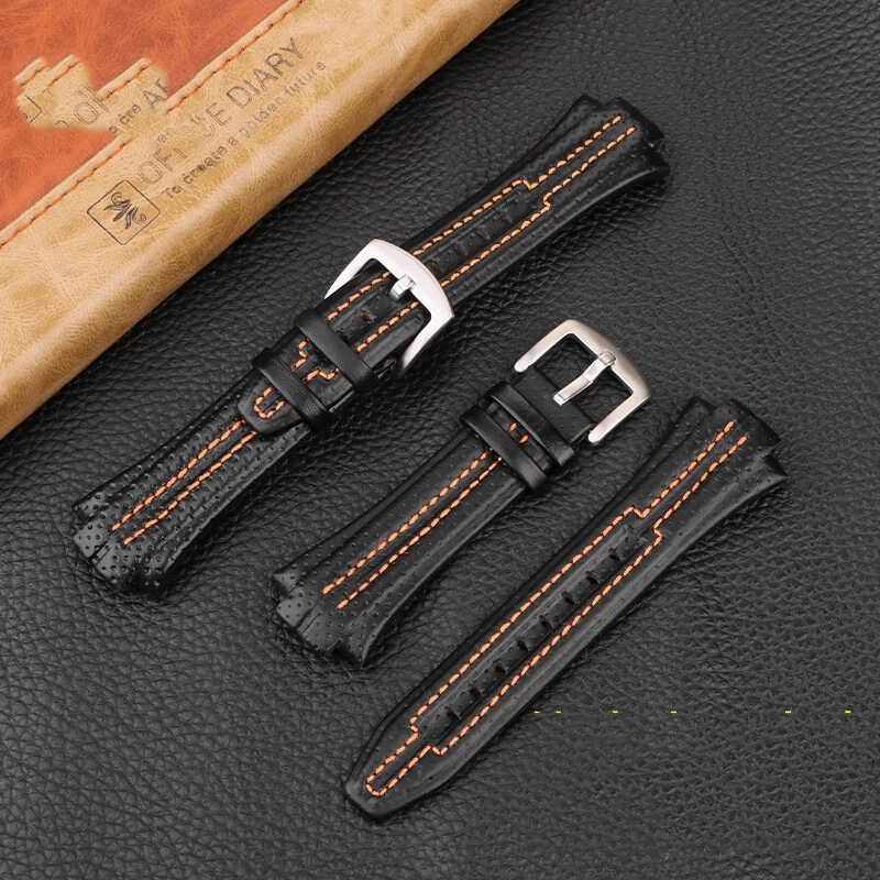 Genuine Leather Watch Strap for Seiko sportura SNL029P2 SNL021P1 SNA595P2 SNL017P1 Watchbands Bracelet Accessories 27*15mm