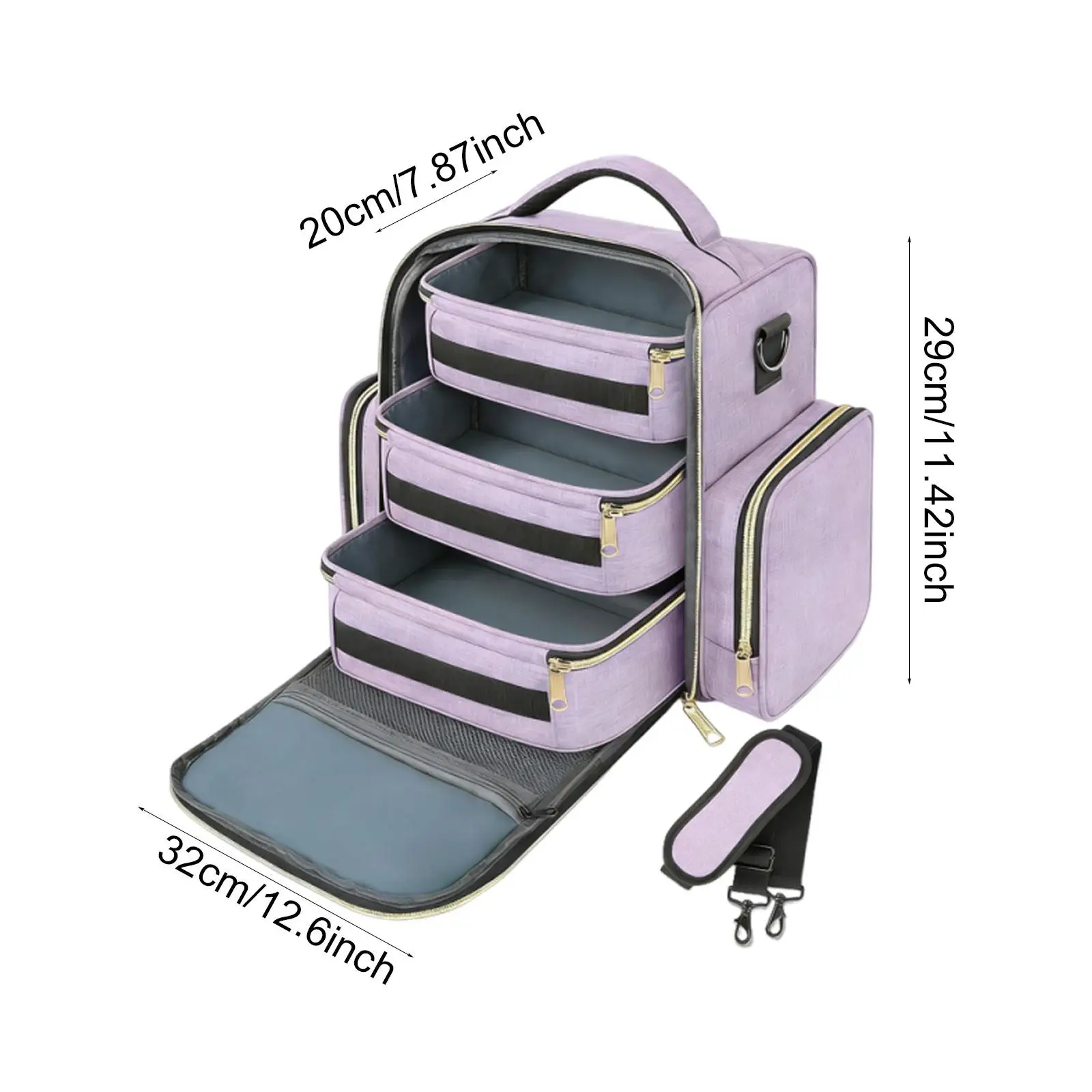 

Nail Polish Organizer Wear Resistant Carrying Case Storage Box Gel Polish Travel Bag