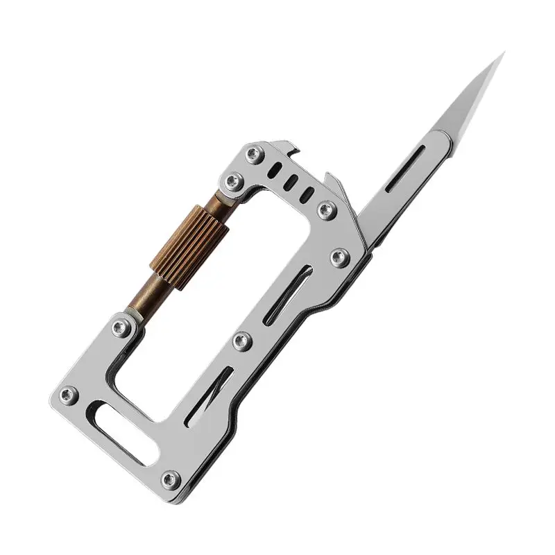 Multi Functional Key Chain Art Knife Stainless Steel Mini Folding Knife Portable Scalpel Tools