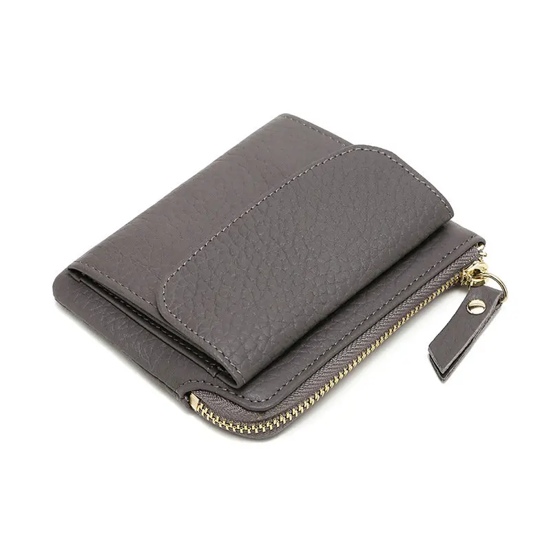 2023 New Cowhide Women's Purse Coin Purse Mini Zipper Coin Bag Wallet